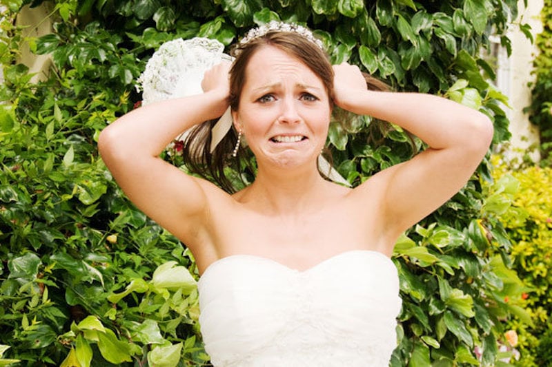 Stressed bride