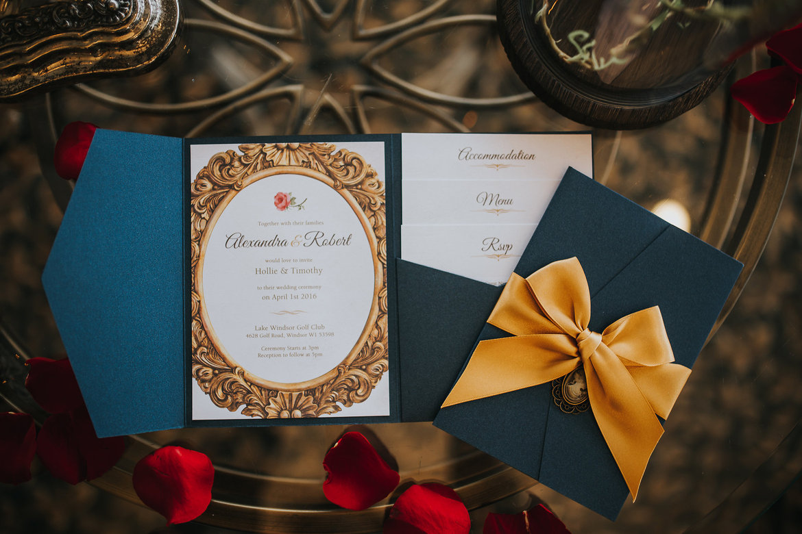 beauty and the beast wedding inspiration