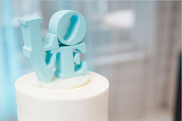 love wedding cake topper