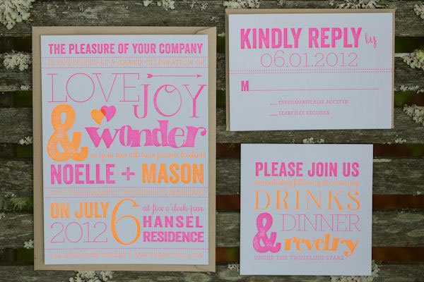 neon invitations