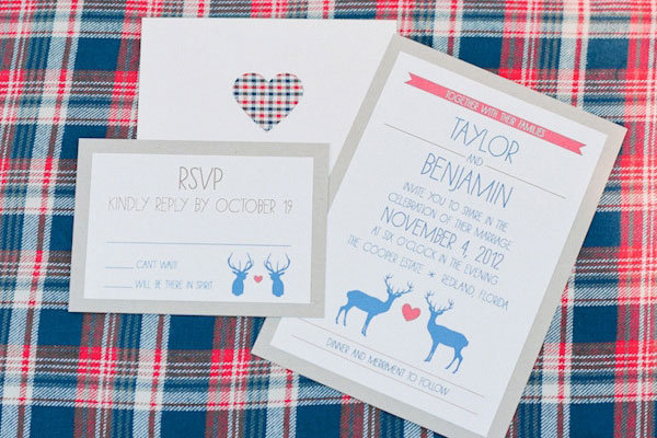 plaid invitations