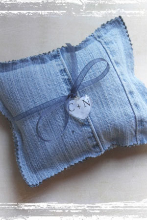 denim pillow