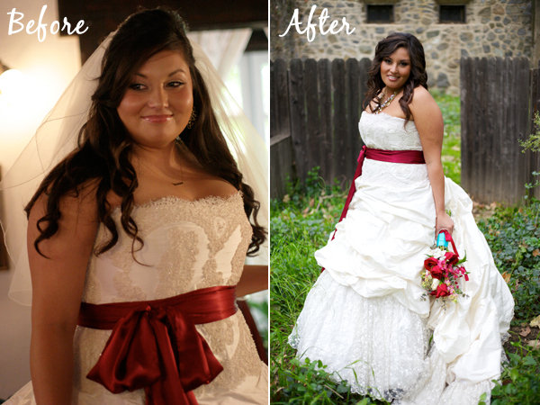 bride before and after