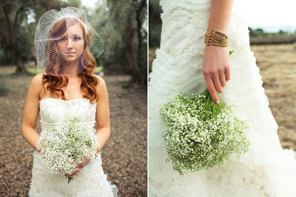 babys breath bridal bouquet