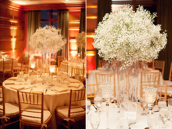 babys breath wedding centerpieces