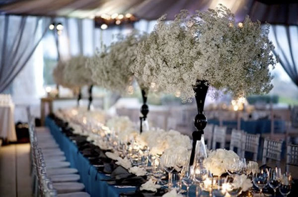 babys breath wedding centerpieces