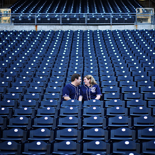 baseball engagement photos