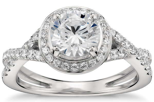 blue nile monique lhuillier twist halo engagement ring