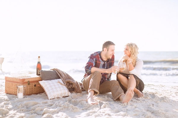 couple on the beach 