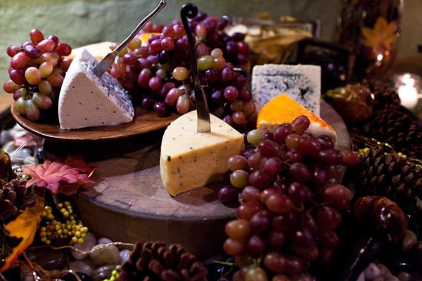 cheese and grapes