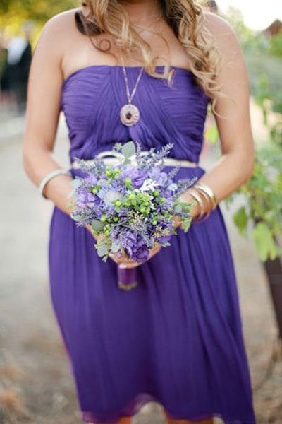 purple bridesmaid dress