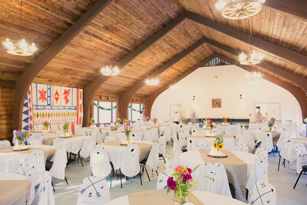 reception in camp mess hall