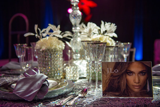 jennifer lopez wedding table decor