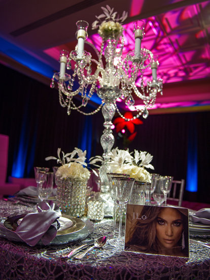 jennifer lopez wedding table decor