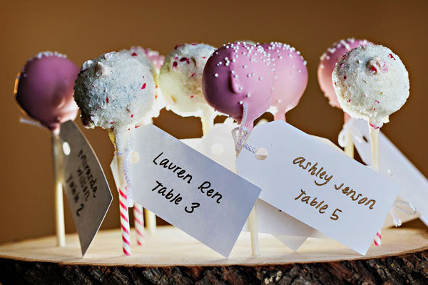 cake pop escort cards