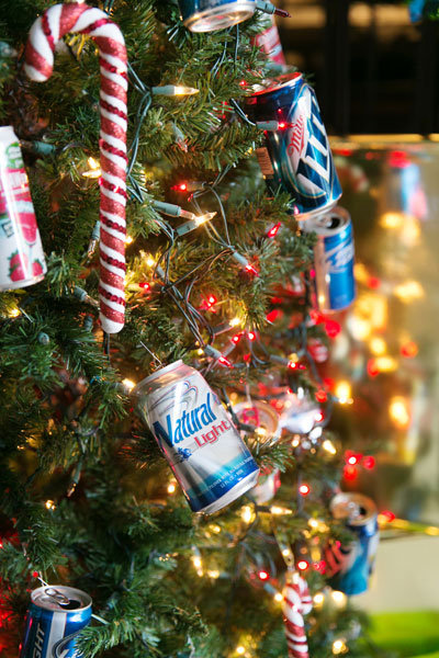 beer christmas tree