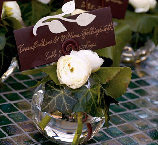 floral escort cards