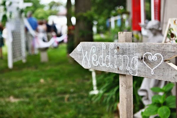 diy wooden sign for wedding