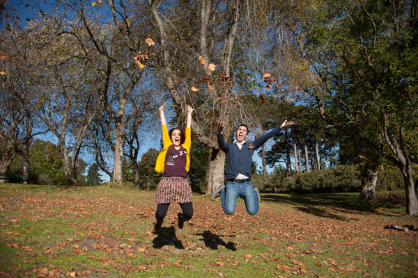 spoof engagement photo shoot