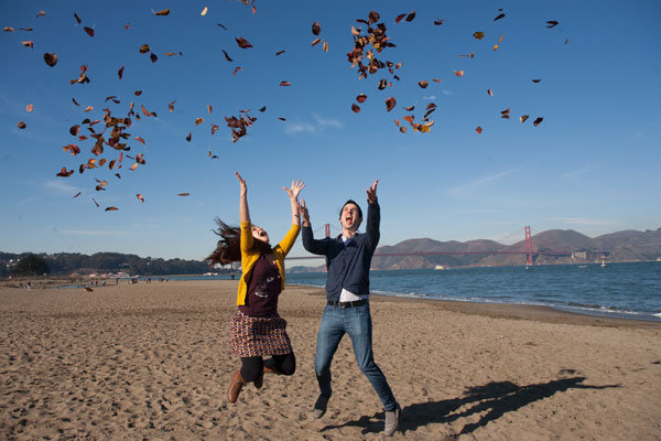 spoof engagement photo shoot