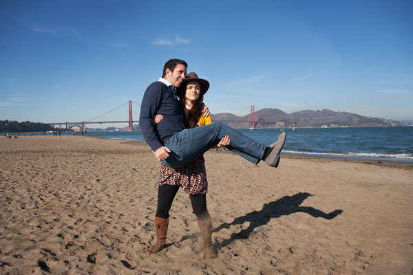 spoof engagement photo shoot