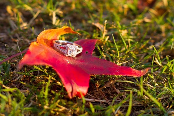 fall wedding photo