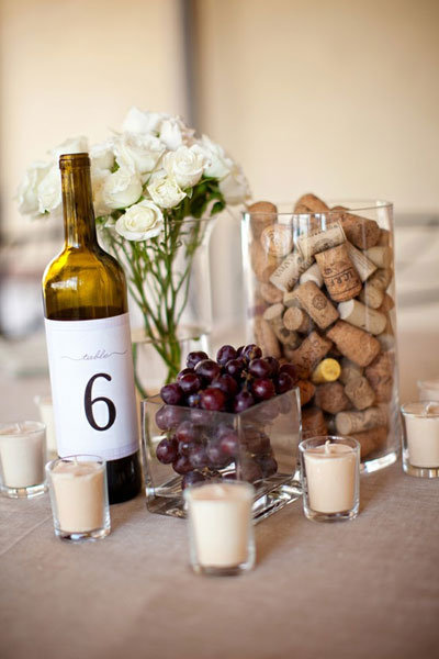 wedding centerpiece with grapes