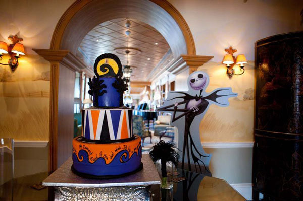 halloween wedding cake