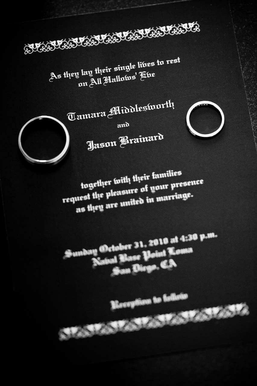 halloween wedding invitation