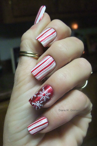 candy cane nail polish