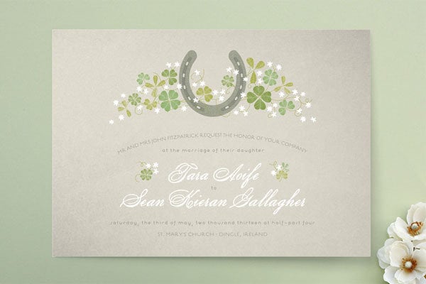 horseshoe wedding invitation