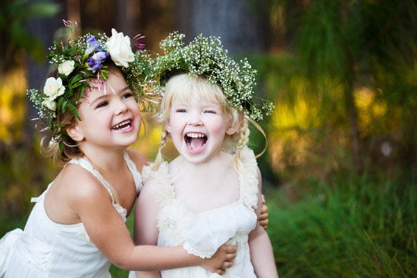 little laughing flower girls