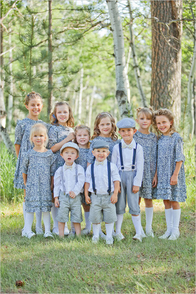 kids wearing cute vintage outfits