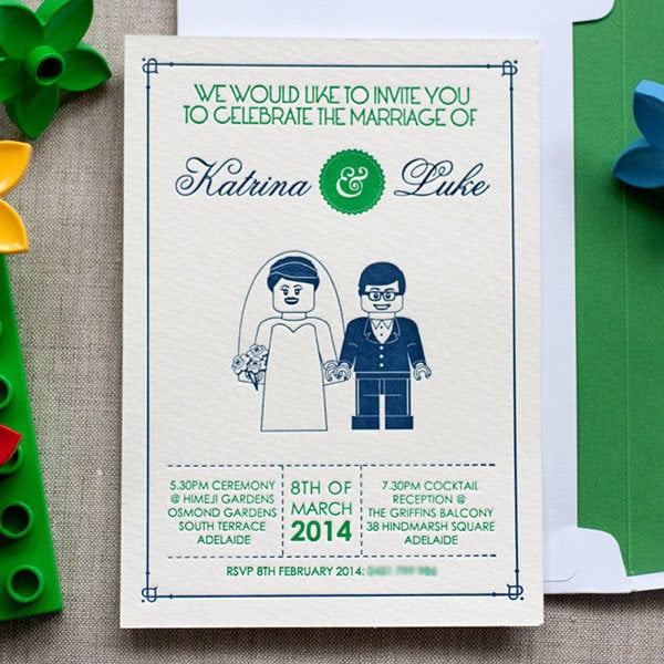 lego wedding invitation