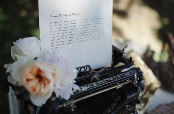 typewriter guest book