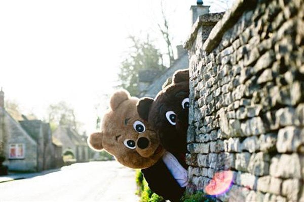 couple dressed as bears