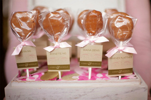 edible wedding escort cards