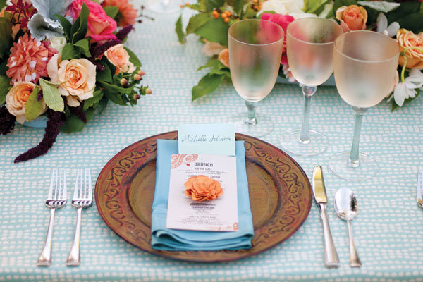 post wedding brunch place setting 