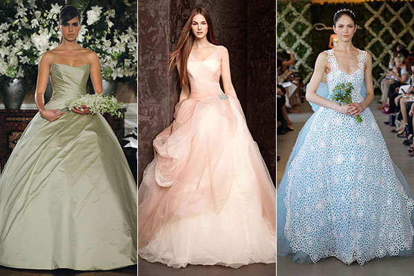 colorful wedding gowns