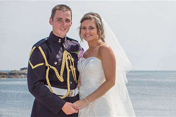 bride photobombs groom in childhood pic