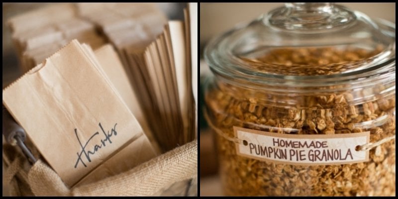 fall wedding favors