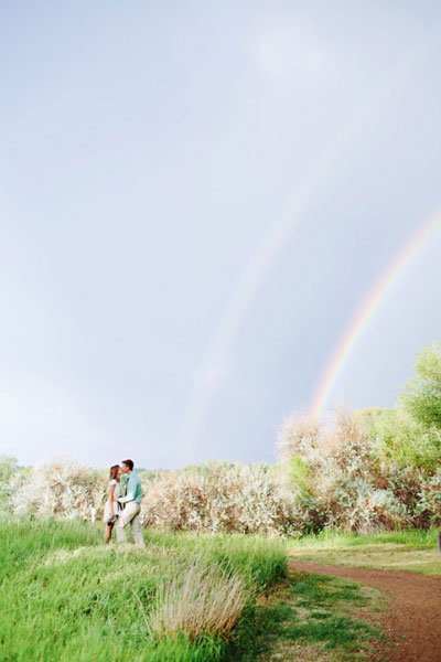 rainbow at wedding