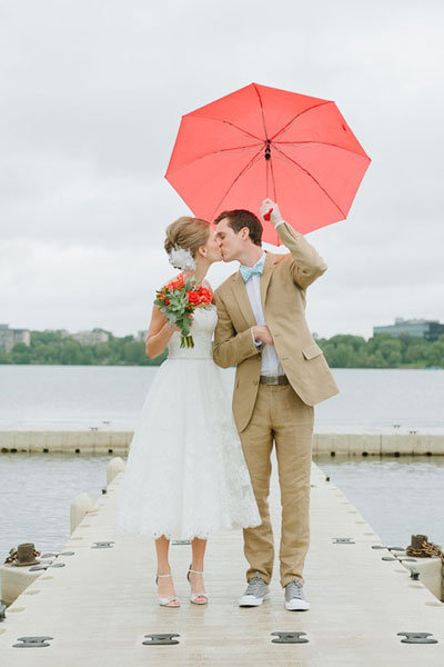 summer rain wedding