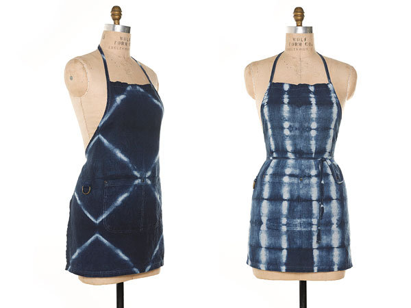 birdkage shibori mini bib apron