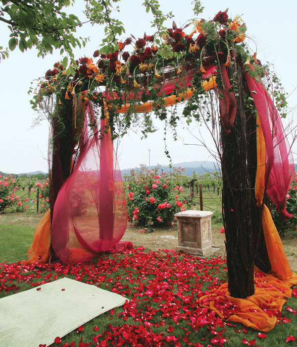 fall wedding ceremony decor