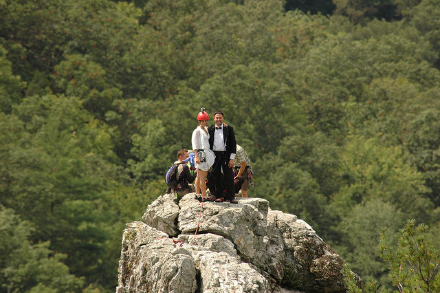 rock climbing wedding