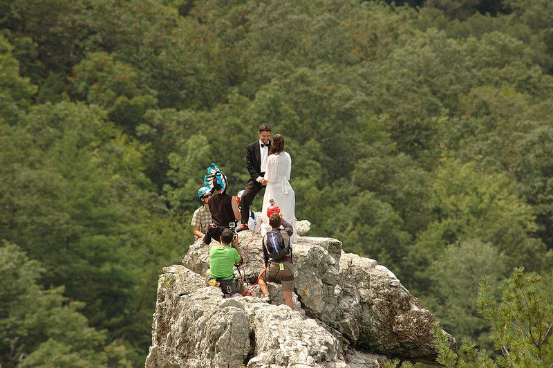 rock climbing wedding