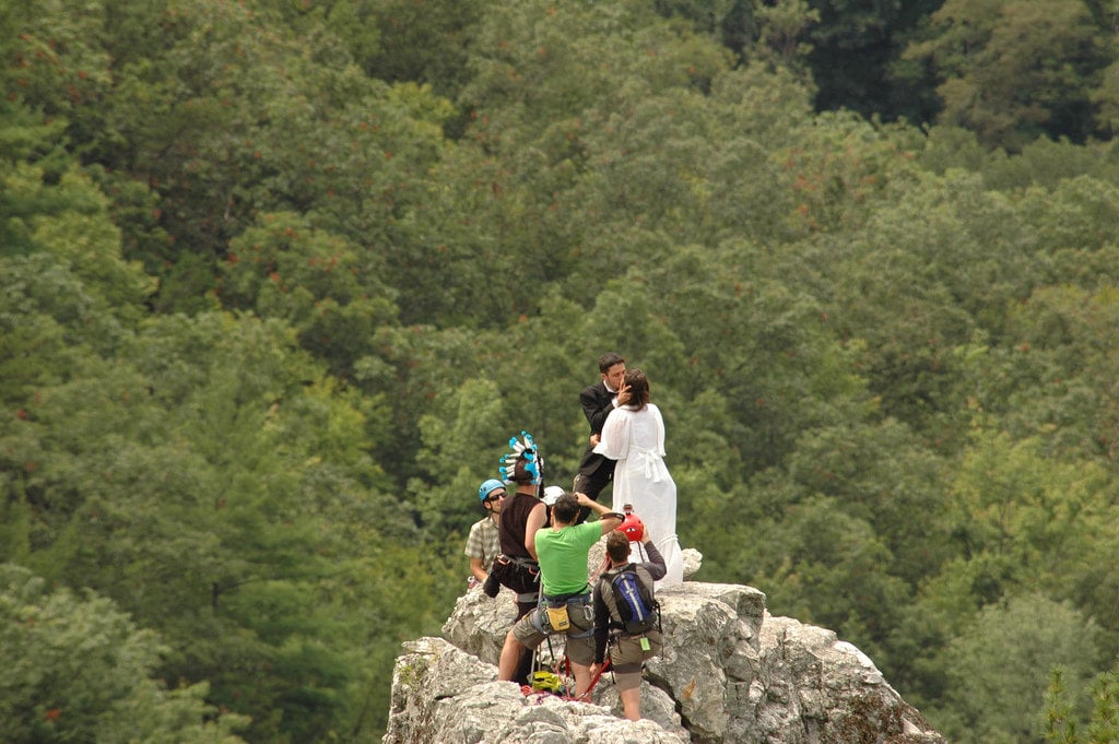 rock climbing wedding