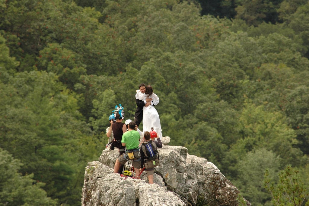 rock climbing wedding