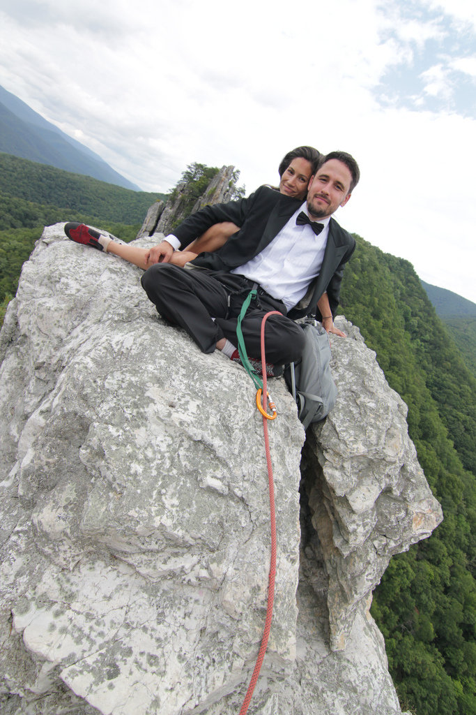 rock climbing wedding